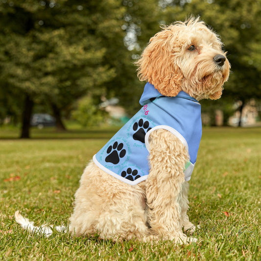 Colorful Pet Hoodie with Paw Print Design - Perfect for Dog Lovers!
