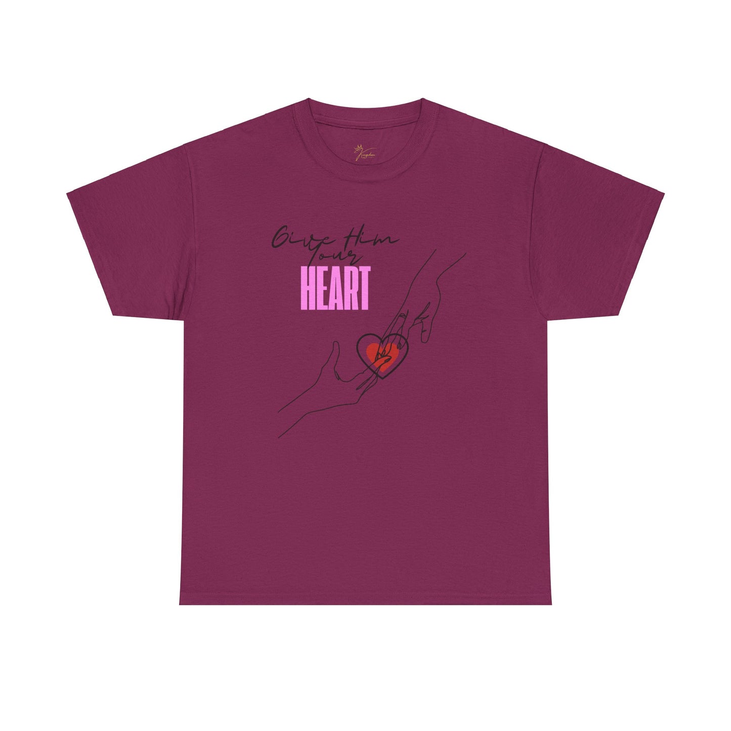 Unisex Heavy Cotton Tee - Give Them Your Heart Graphic Tee