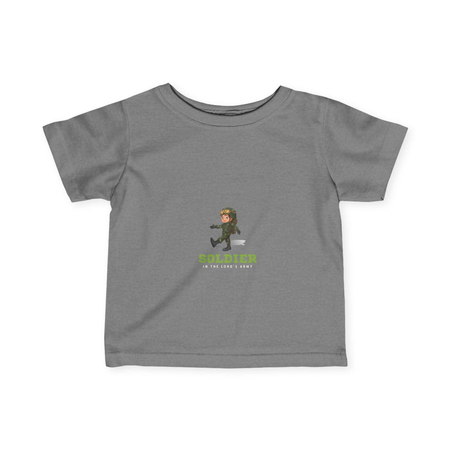 Cute Soldier Infant Tee - Adorable Green Baby T-Shirt for Little Ones