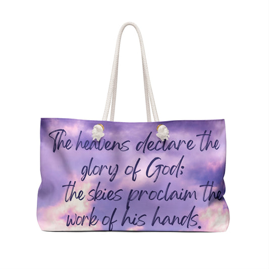 The Heavens Declare Tote Bag