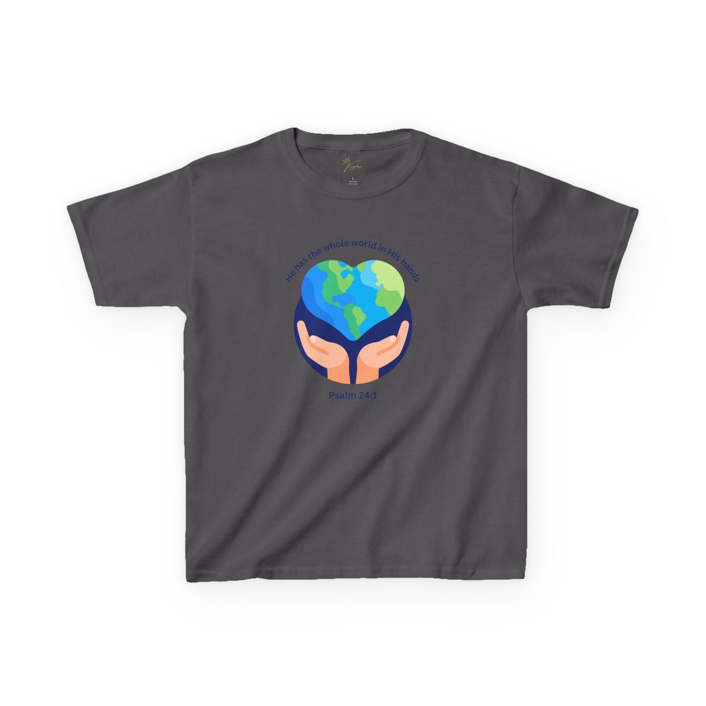 Kids Faith-Inspired Earth Care Tee | Psalm 24:1 | Soft Cotton T-Shirt