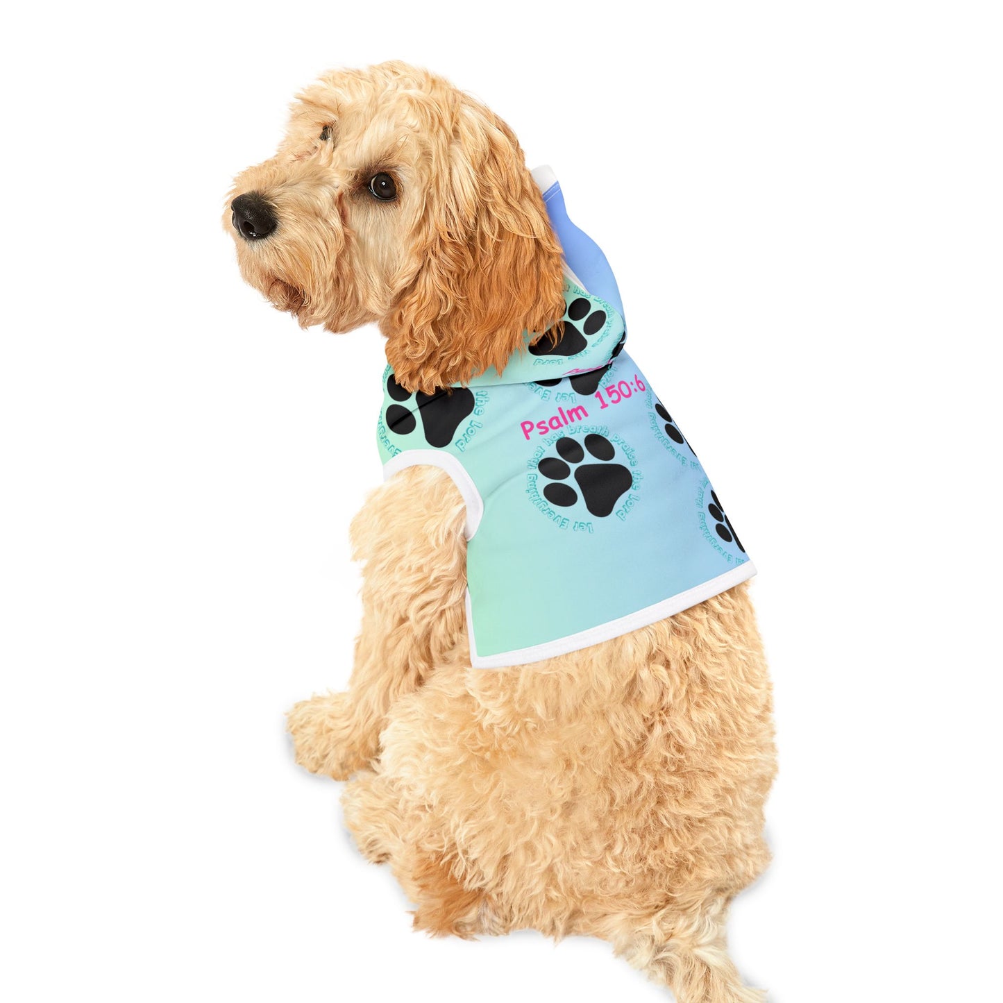 Colorful Pet Hoodie with Paw Print Design - Perfect for Dog Lovers!