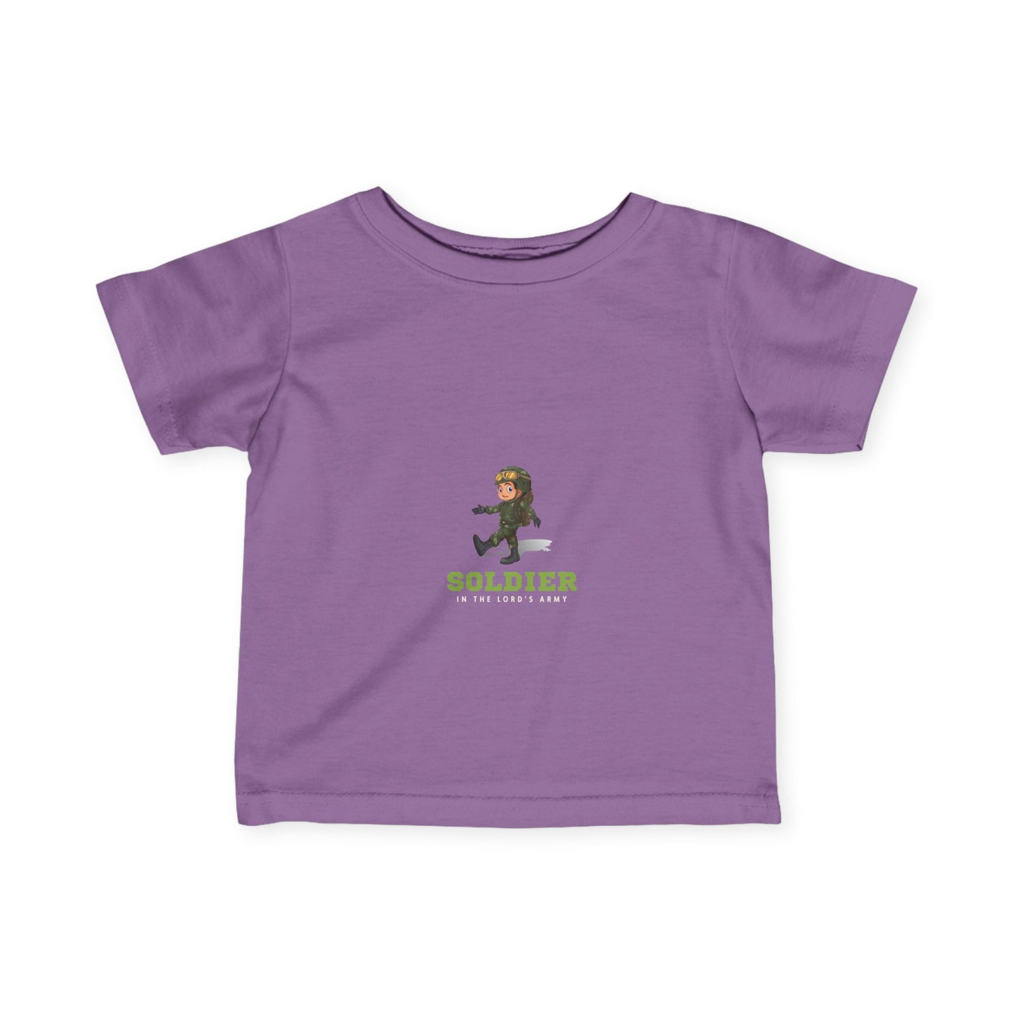 Cute Soldier Infant Tee - Adorable Green Baby T-Shirt for Little Ones