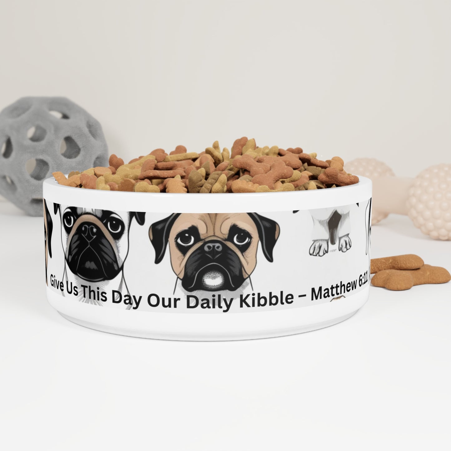 Pet Bowl-Give Us This Day Our Daily Kibble" – Matthew 6:11 – Perfect for Dog Lovers