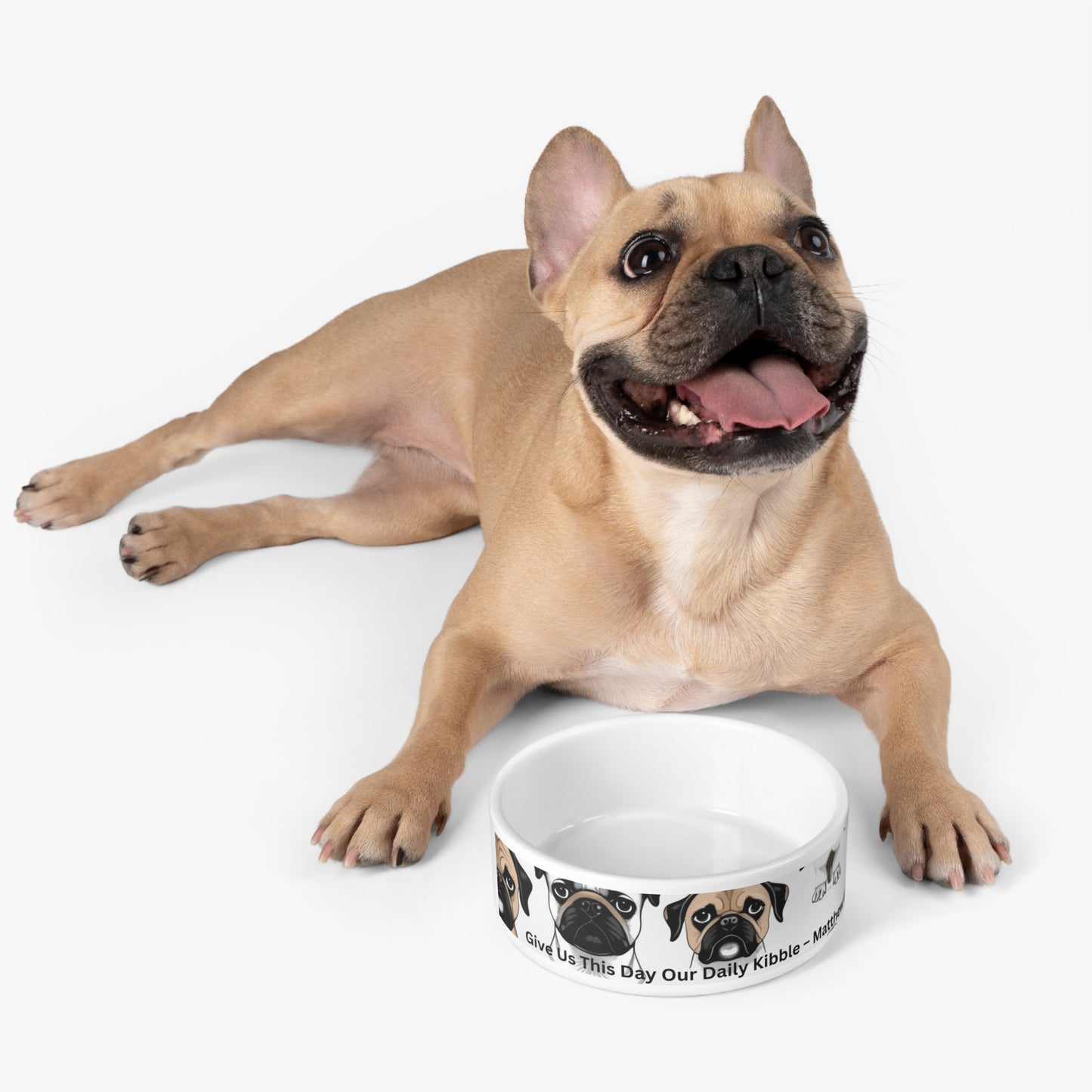 Pet Bowl-Give Us This Day Our Daily Kibble" – Matthew 6:11 – Perfect for Dog Lovers