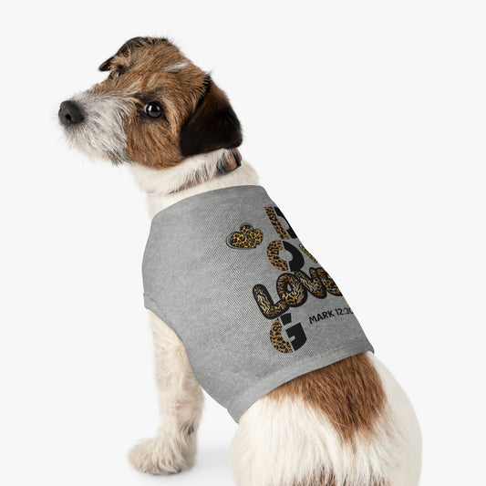 Stylish Pet Tank Top - "Love God" Design for Happy Pets