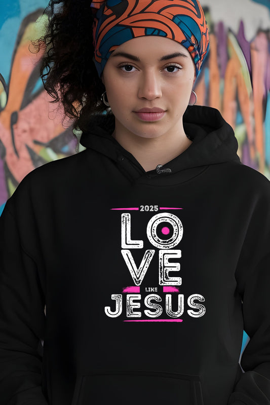 Unisex Heavy Blend™ Hooded Sweatshirt - 'Love Jesus' 2023 Design - Perfect for Faith Celebrations and Everyday Comfort