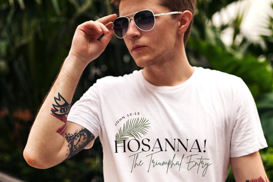 Unisex Heavy Cotton Tee - "HOSANNA! The Triumphal Entry" - Perfect for Easter Celebrations