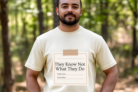 Christian Message Unisex Heavy Cotton Tee - "They Know Not What They Do"