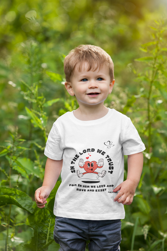 Cute Toddler T-Shirt - "In The Lord We Trust" Design
