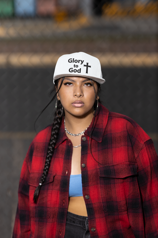 Glory to God Flat Bill Snapback Cap – Stylish Faith-Inspired Hat