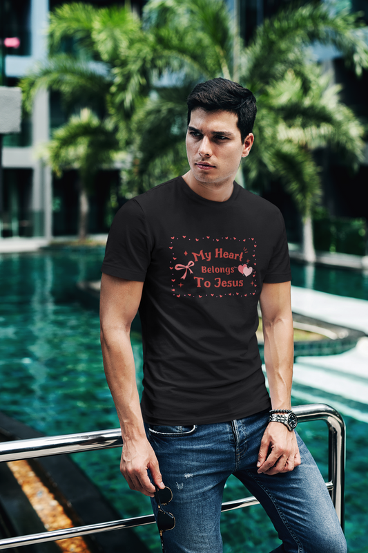 Faith-Inspired Unisex Heavy Cotton Tee - 'My Heart Belongs To Jesus'